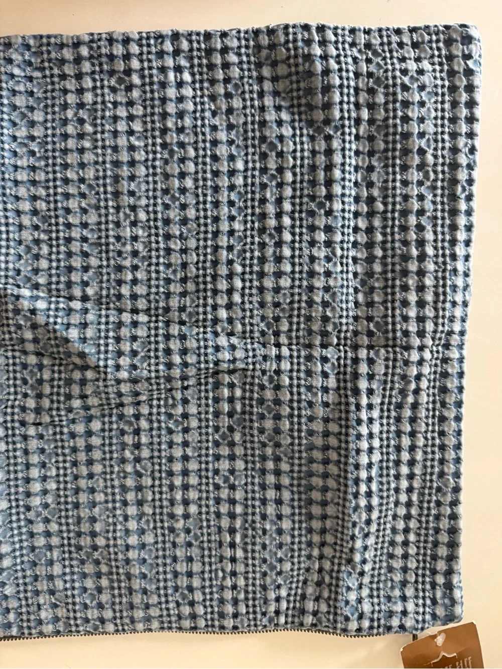 Textured Blue Patterned pillow cover